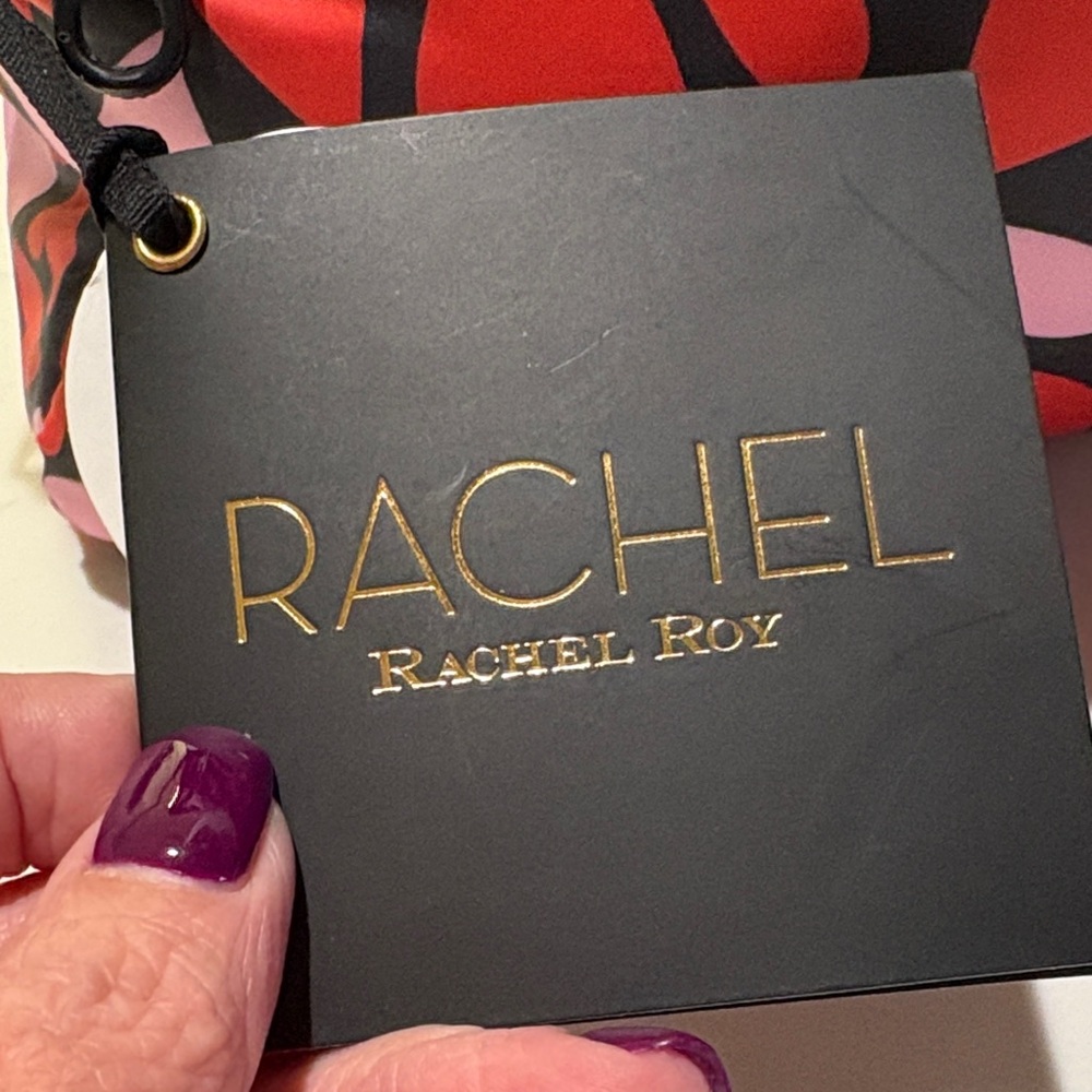 RACHEL Rachel Roy Red and Pink Heart Cosmetic Bag - Picture 3 of 6